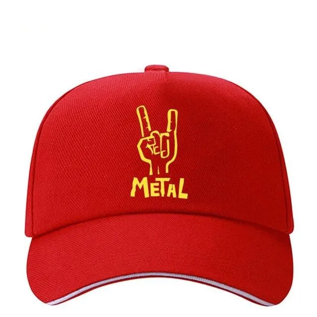 Heavy Metal Printed Baseball Cap Women Men's Snapback Hat Cotton Unisex SJA