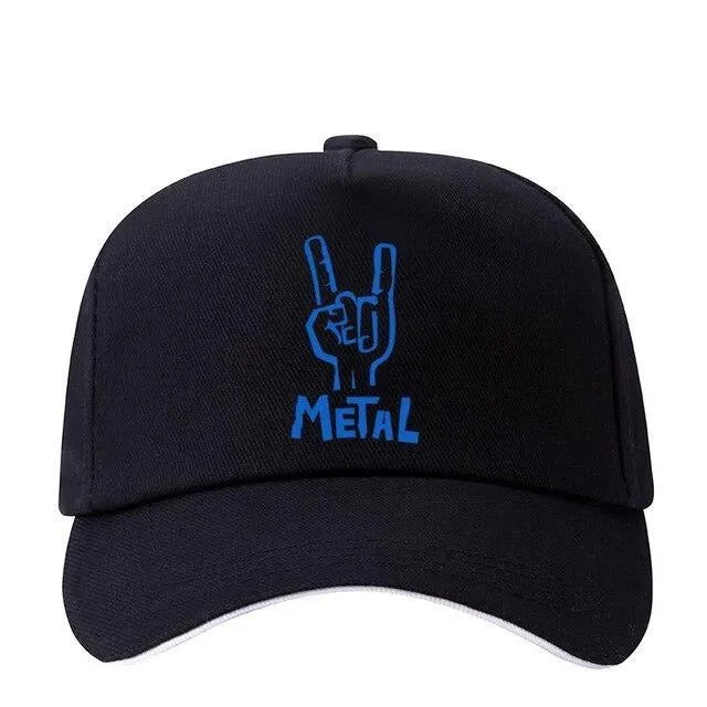 Heavy Metal Printed Baseball Cap Women Men's Snapback Hat Cotton Unisex SJA