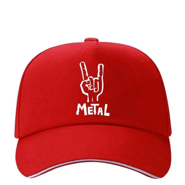 Heavy Metal Printed Baseball Cap Women Men's Snapback Hat Cotton Unisex SJA