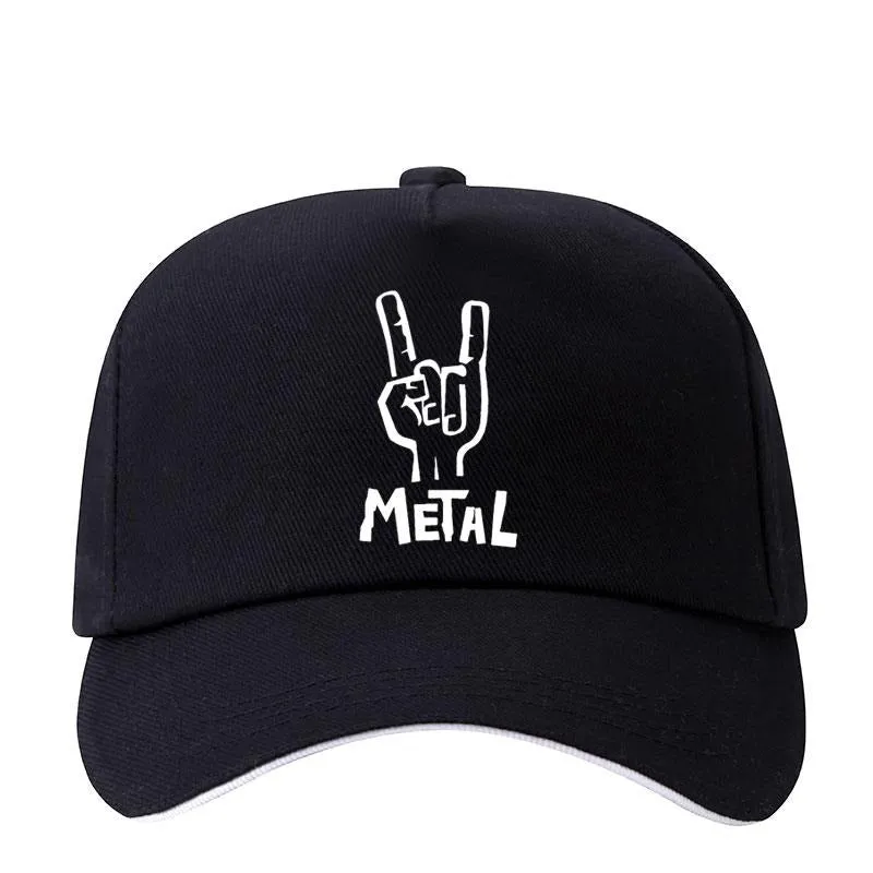 Heavy Metal Printed Baseball Cap Women Men's Snapback Hat Cotton Unisex SJA