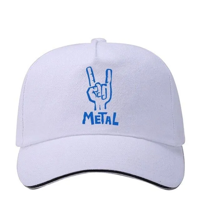 Heavy Metal Printed Baseball Cap Women Men's Snapback Hat Cotton Unisex SJA