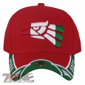 HECHO EN MEXICO MEXICAN EAGLE BASEBALL CAP HAT RED