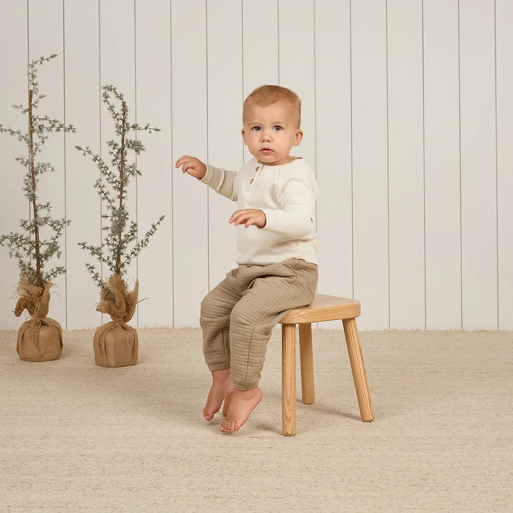 Henley Knit Top & Leggings Set | Natural