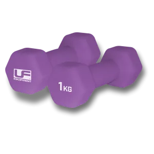 Hex Dumbbells-Neoprene Covered (Pair) 1kg