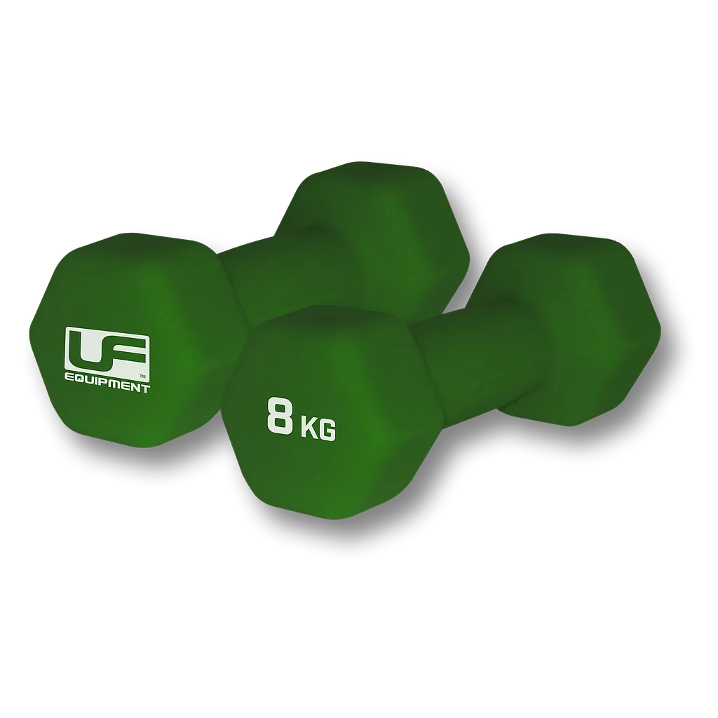 Hex Dumbbells-Neoprene Covered (Pair) 8kg