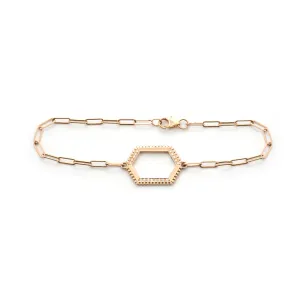 Hexagon Diamond Beaded Bracelet