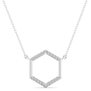 Hexagon Diamond Necklace
