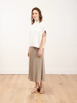 high collar short cape - ivoire