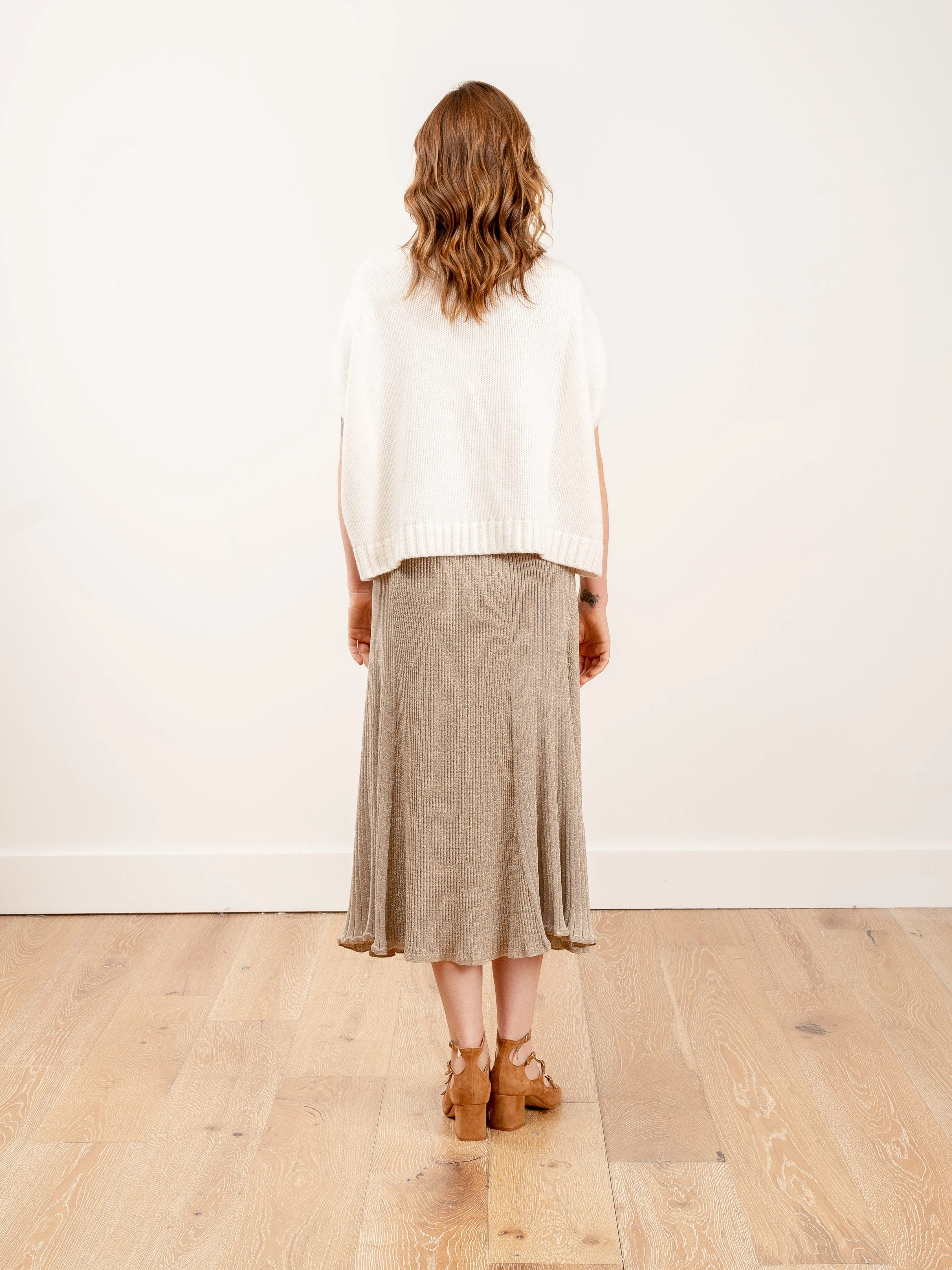 high collar short cape - ivoire