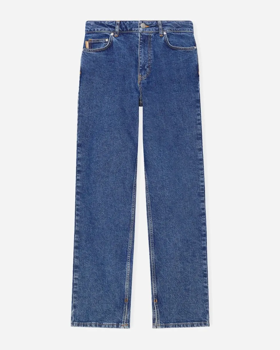 High-Waisted Relaxed Fit - Medium Indigo