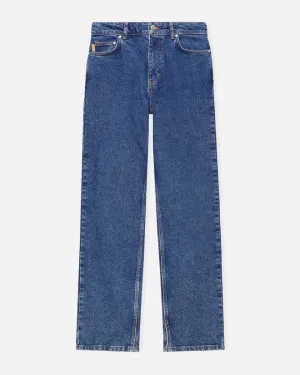 High-Waisted Relaxed Fit - Medium Indigo