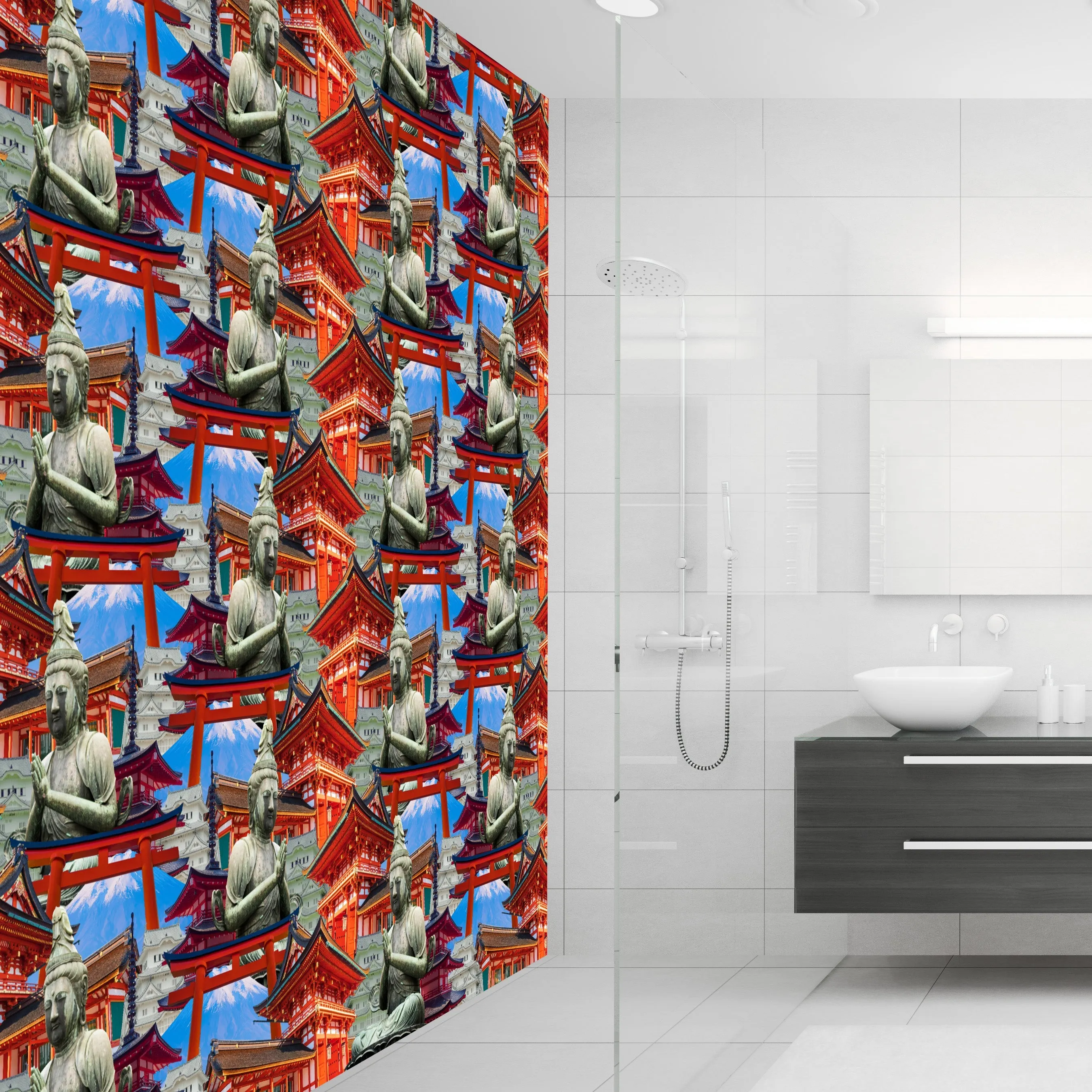Historic Japan Acrylic Wall Panels Home Decor 2440mmm x 1220mm