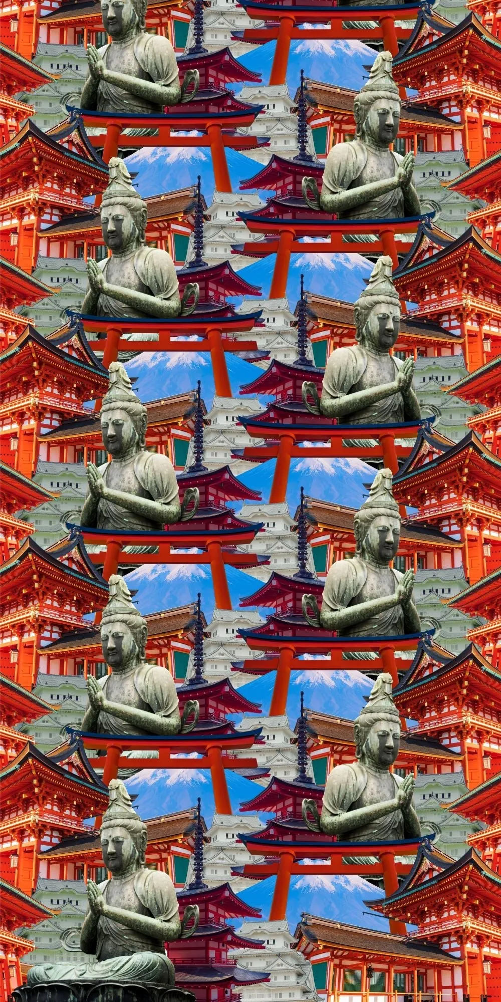 Historic Japan Acrylic Wall Panels Home Decor 2440mmm x 1220mm