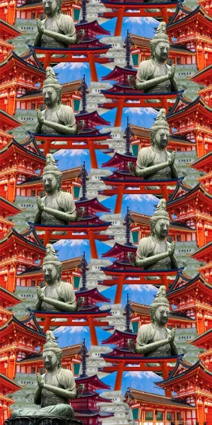 Historic Japan Acrylic Wall Panels Home Decor 2440mmm x 1220mm