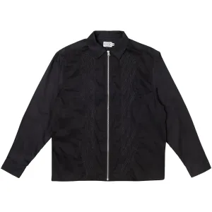 Hoddle Thorn Zip Up Shirt Black