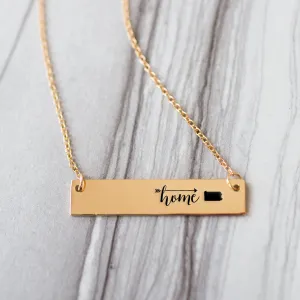 Home is Pennsylvania Gold / Silver Bar Necklace