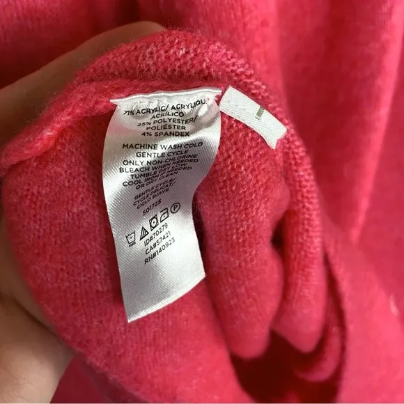 Hot Pink boxy Crossover Back Sweater by LOFT - Womens size XL