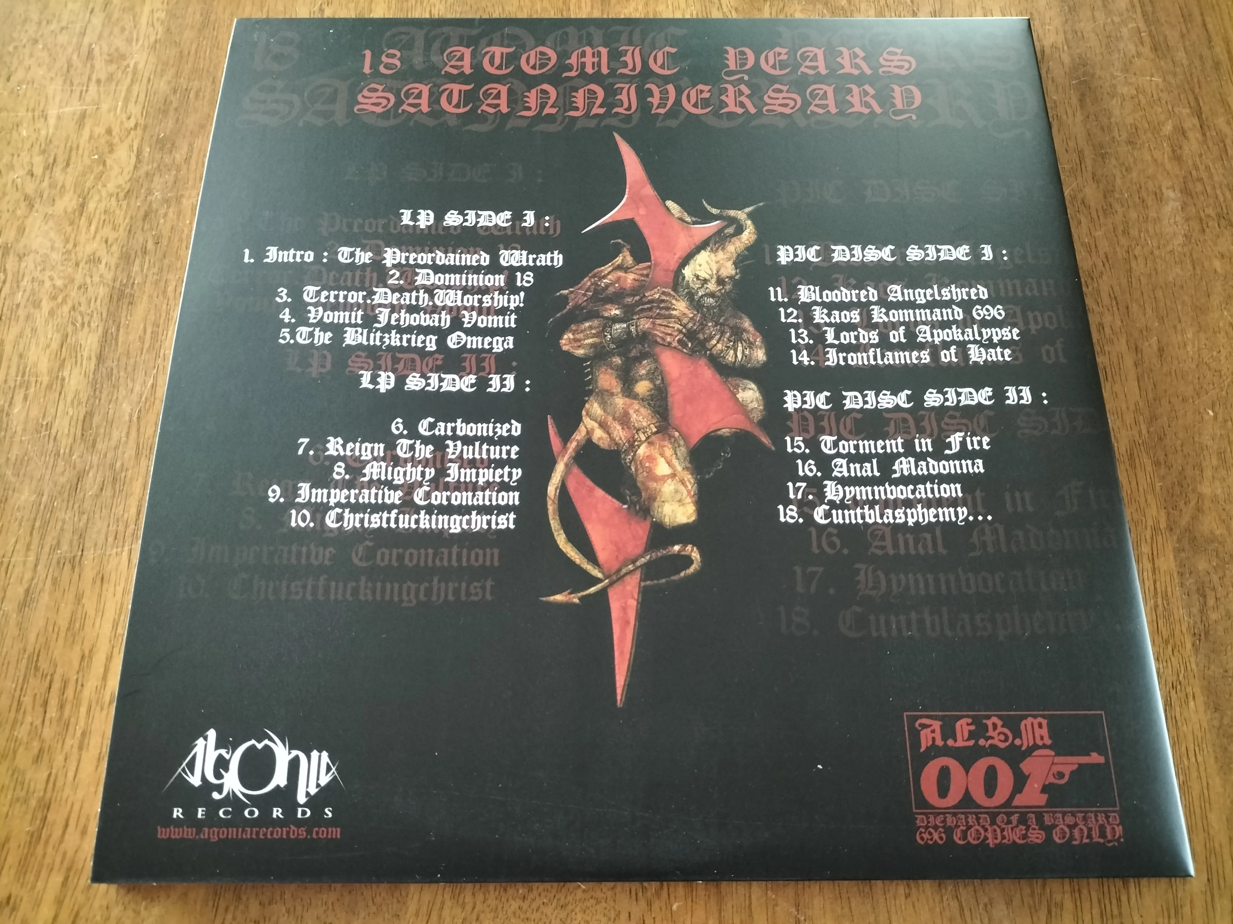 IMPIETY - 2008 - 18 Atomic Years Satanniversary LP PD