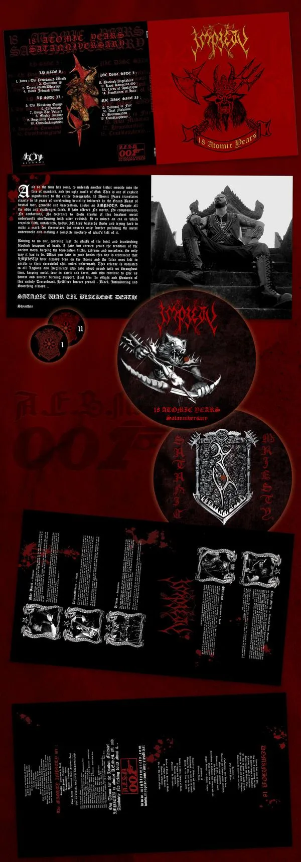 IMPIETY - 2008 - 18 Atomic Years Satanniversary LP PD