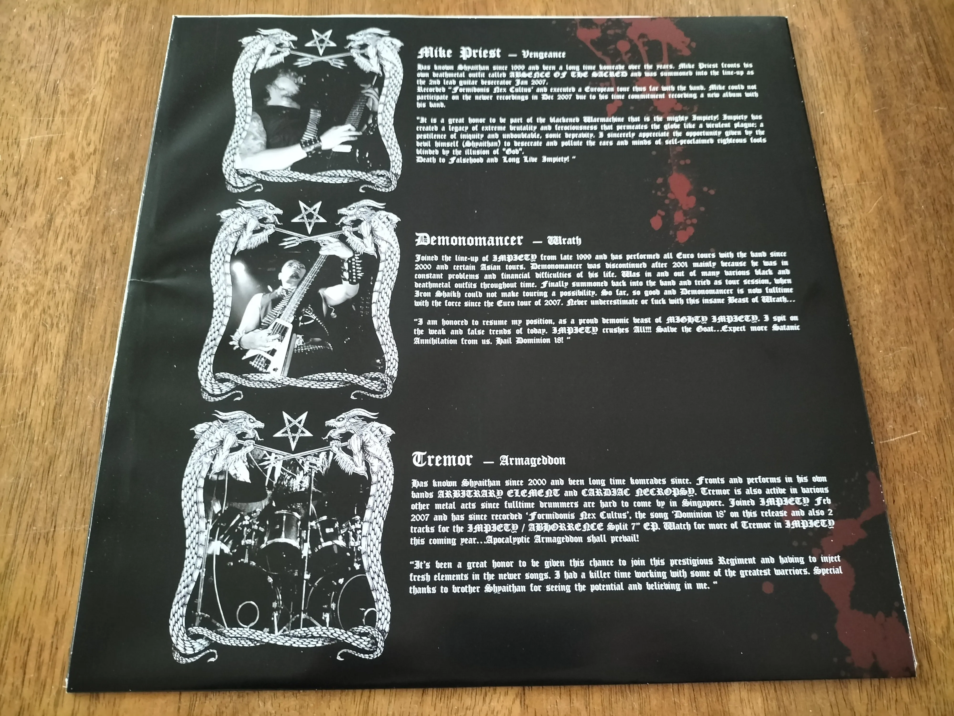 IMPIETY - 2008 - 18 Atomic Years Satanniversary LP PD