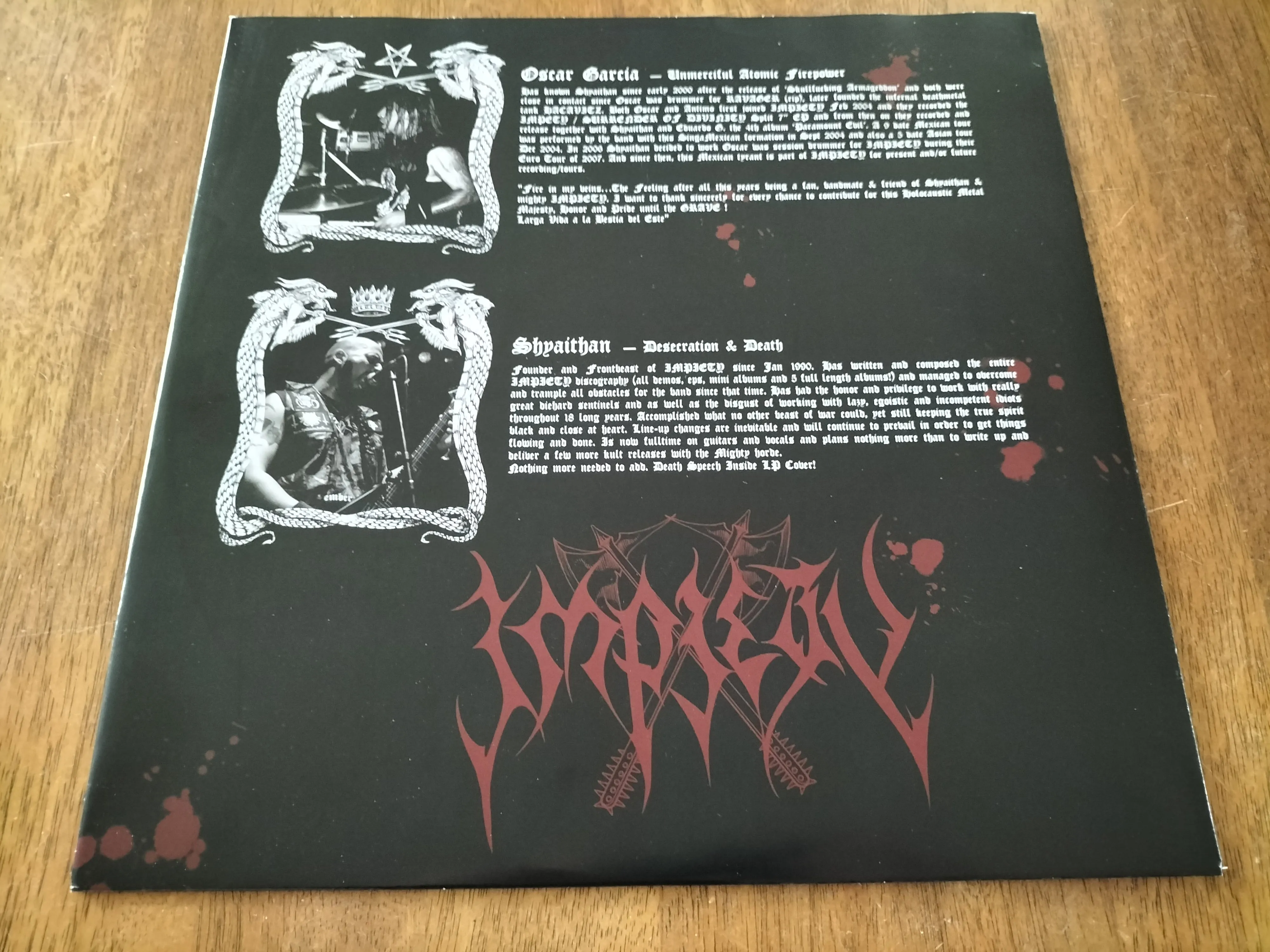 IMPIETY - 2008 - 18 Atomic Years Satanniversary LP PD