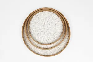 Indonesian Beaded Trays- White
