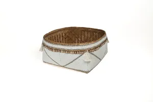 Indonesian Beaded XL Floor Basket