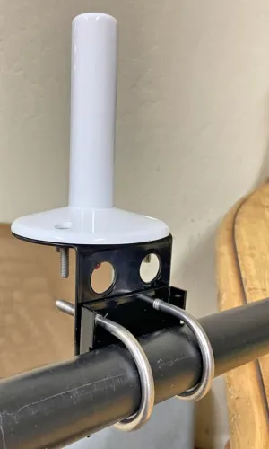 Iridium Fixed Mast Antenna Antcom with stainless mount bracket S53IR16RR-P-XTB-1 Color: White