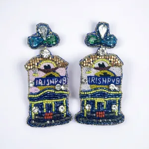 Irish Pub Beaded Earrings
