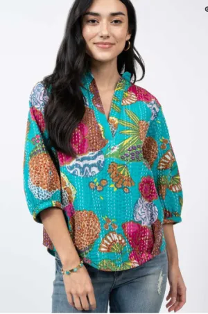 Ivy Jane Kantha Stitched Pullover