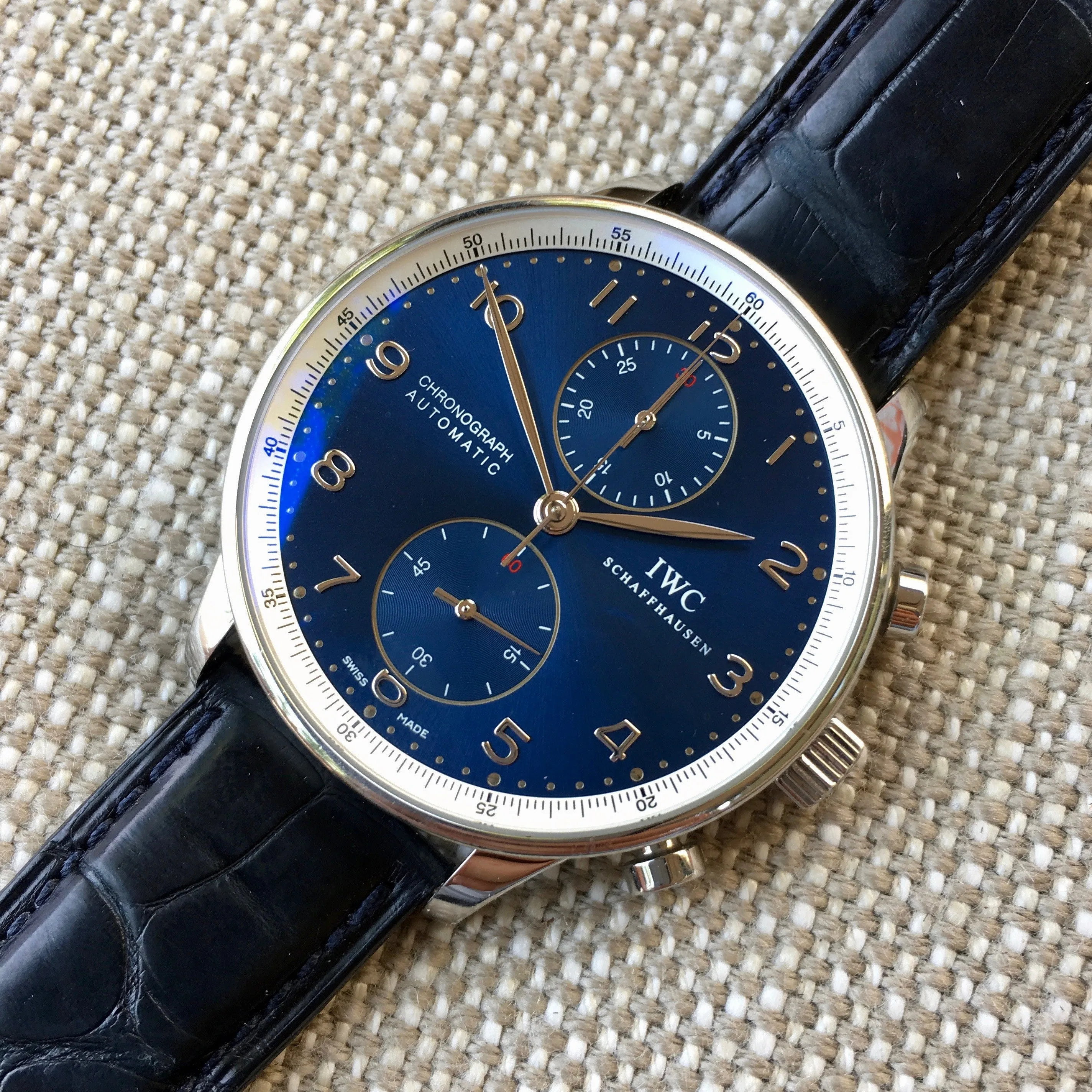 IWC Portuguese 371432 Chronograph Laureus Foundation Edition Automatic Wristwatch