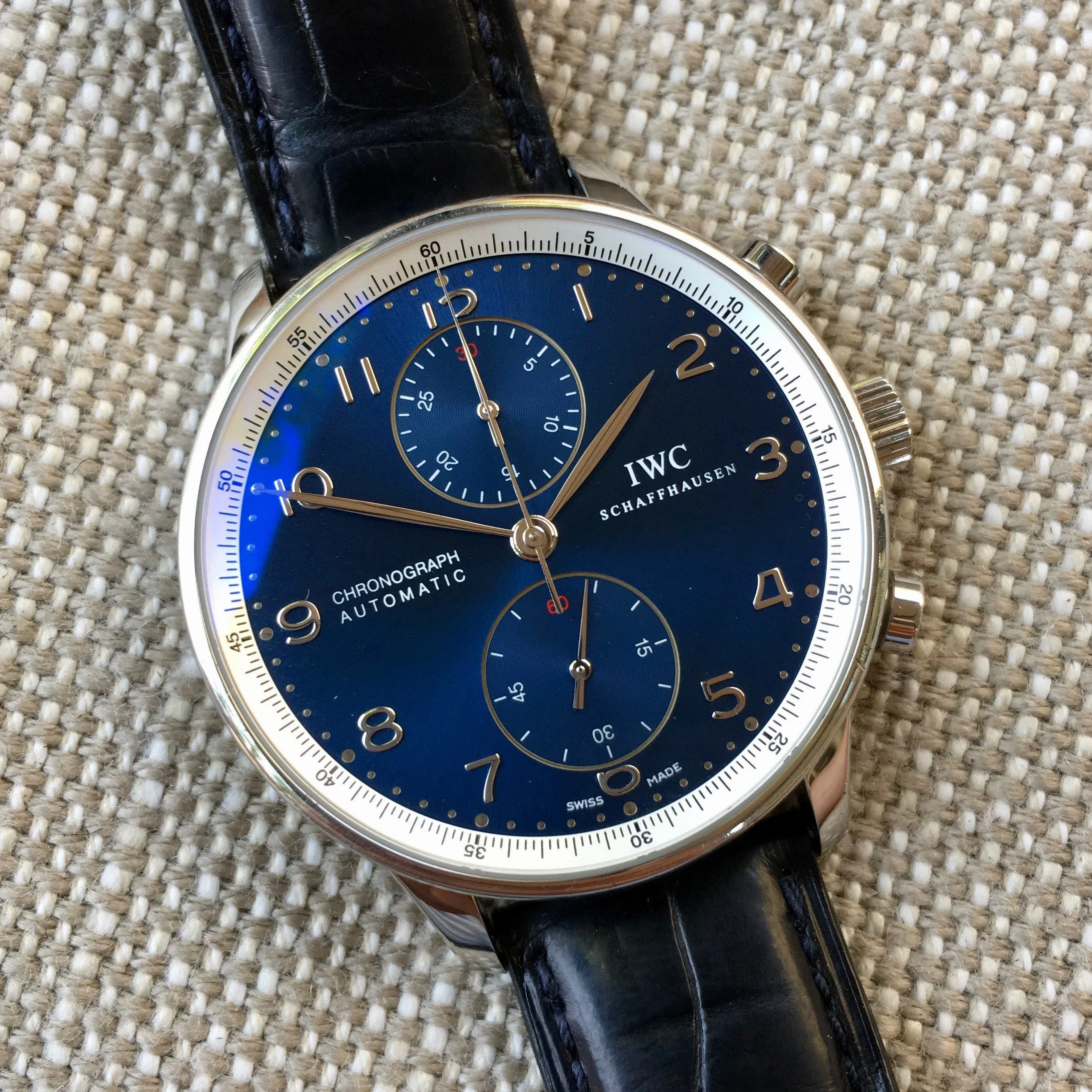 IWC Portuguese 371432 Chronograph Laureus Foundation Edition Automatic Wristwatch