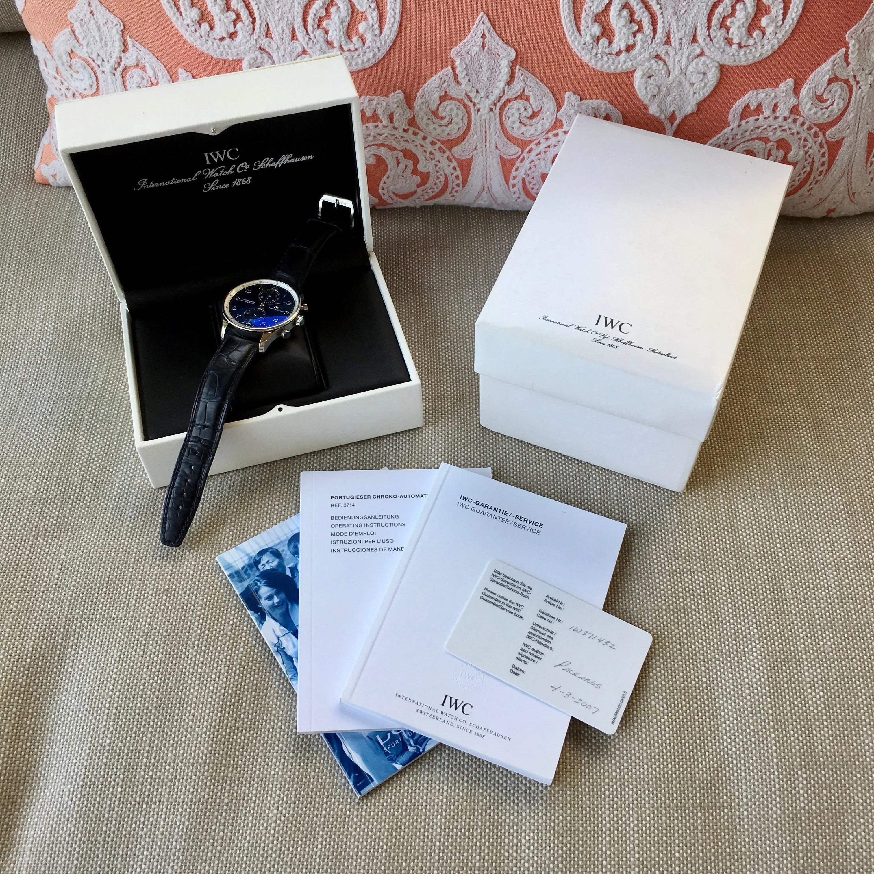 IWC Portuguese 371432 Chronograph Laureus Foundation Edition Automatic Wristwatch