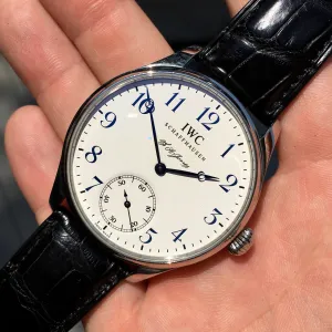 IWC Portuguese F.A. Jones 5442 Limited Edition 42mm Manual Wind Enamel Wristwatch