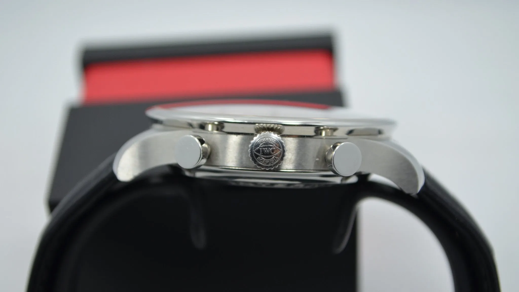 IWC Portugueser IW371401 Steel Chronograph Leather Automatic Wristwatch