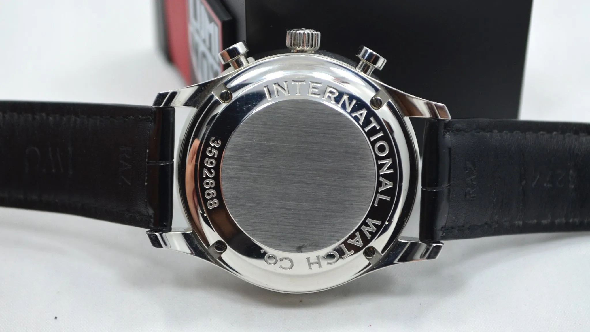 IWC Portugueser IW371401 Steel Chronograph Leather Automatic Wristwatch