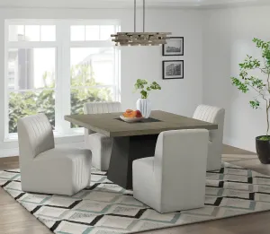 Jessica 54" Square Dining Bench Set (5 pieces)