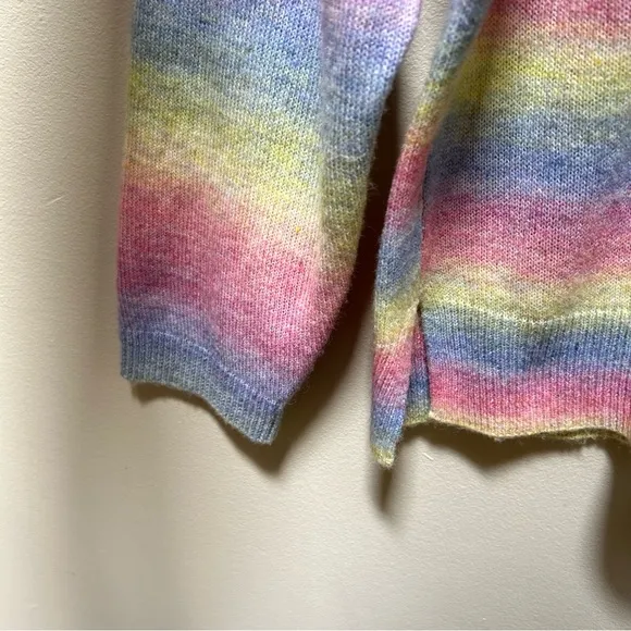 Johnny Was~ Sunrise Pastel Rainbow Boho Pullover Sweater in size large