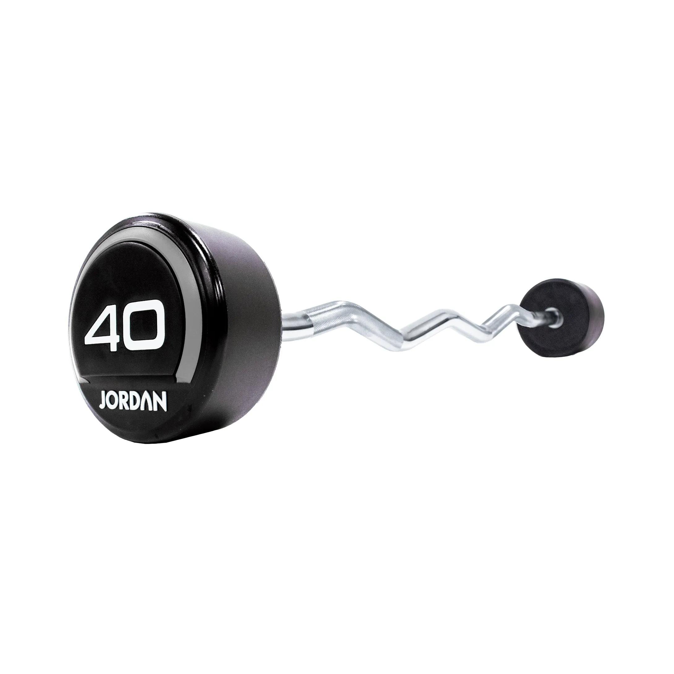 JORDAN® Urethane Barbells - Curl Bars (Grey) CLEARANCE