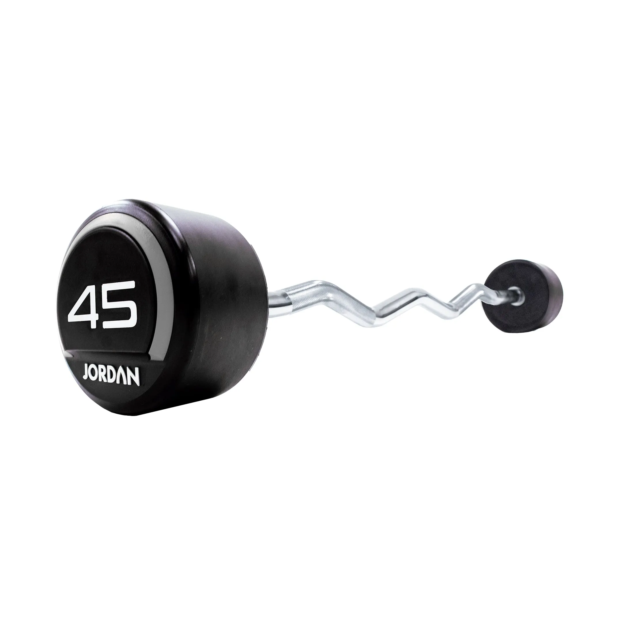 JORDAN® Urethane Barbells - Curl Bars (Grey) CLEARANCE