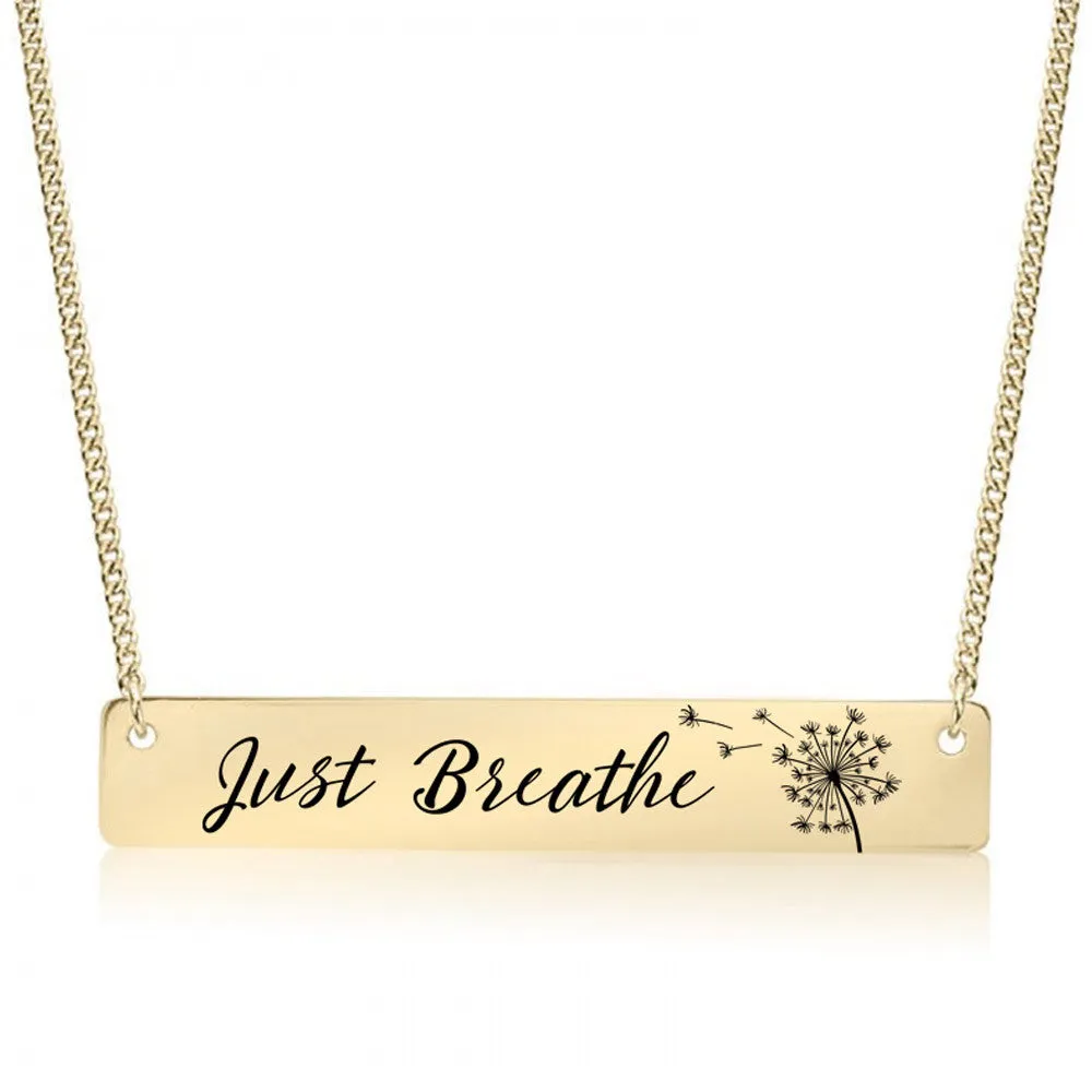 Just Breathe Gold / Silver Bar Necklace