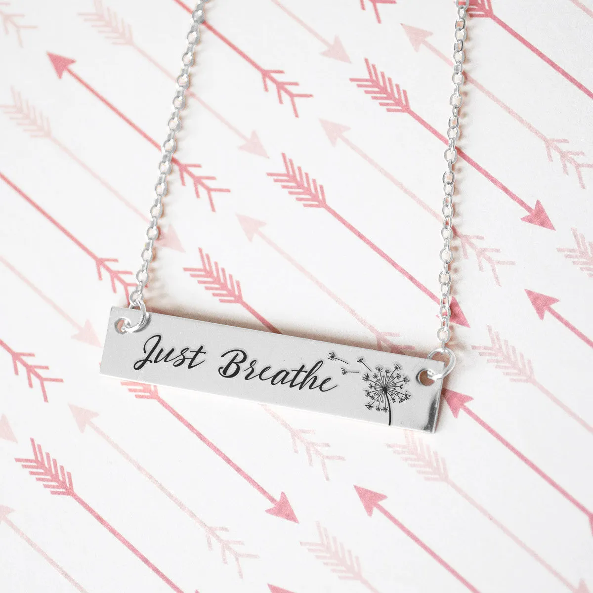 Just Breathe Gold / Silver Bar Necklace