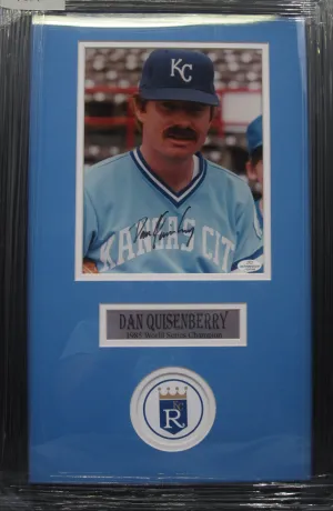 Kansas City Royals Dan Quisenberry Hand Signed Autographed 8x10 Photo Framed & Matted with COA
