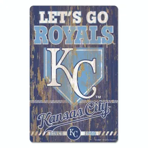 Kansas City Royals Sign 11x17 Wood Slogan Design