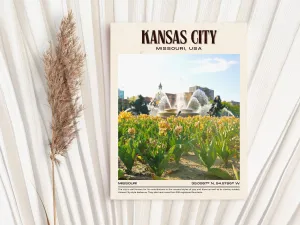 Kansas City Vintage Wall Art, Missouri, USA
