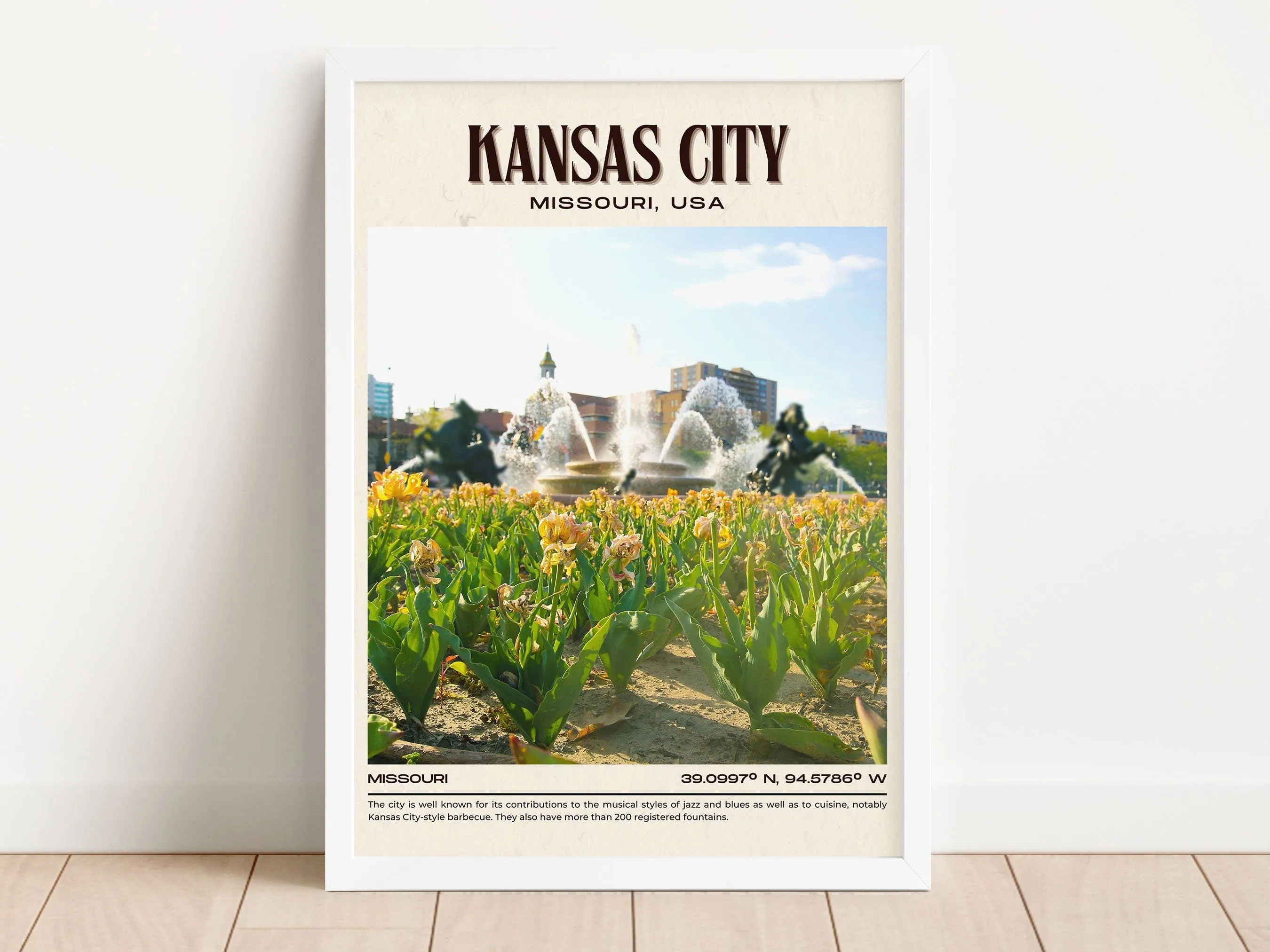 Kansas City Vintage Wall Art, Missouri, USA