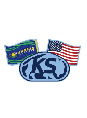 Kansas Speedway Bison Layered Hatpin