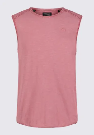 Karmola Men's Sleeveless Shirt in Mineral Red - BM24235