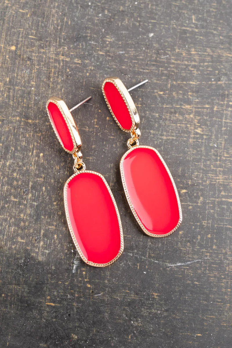 Kassandra Neon Pink Goldtone Earrings