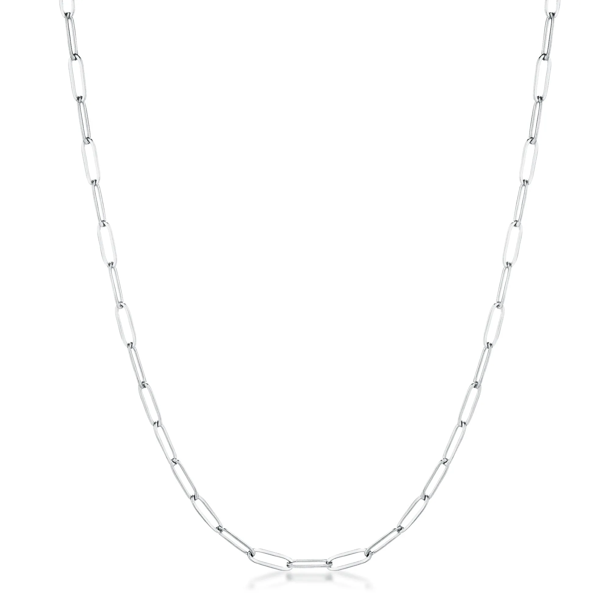 Kaylee 20” Gold Petite Paper Clip Chain Linked Necklace